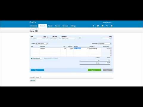 xero accounting, how to have repeating payables